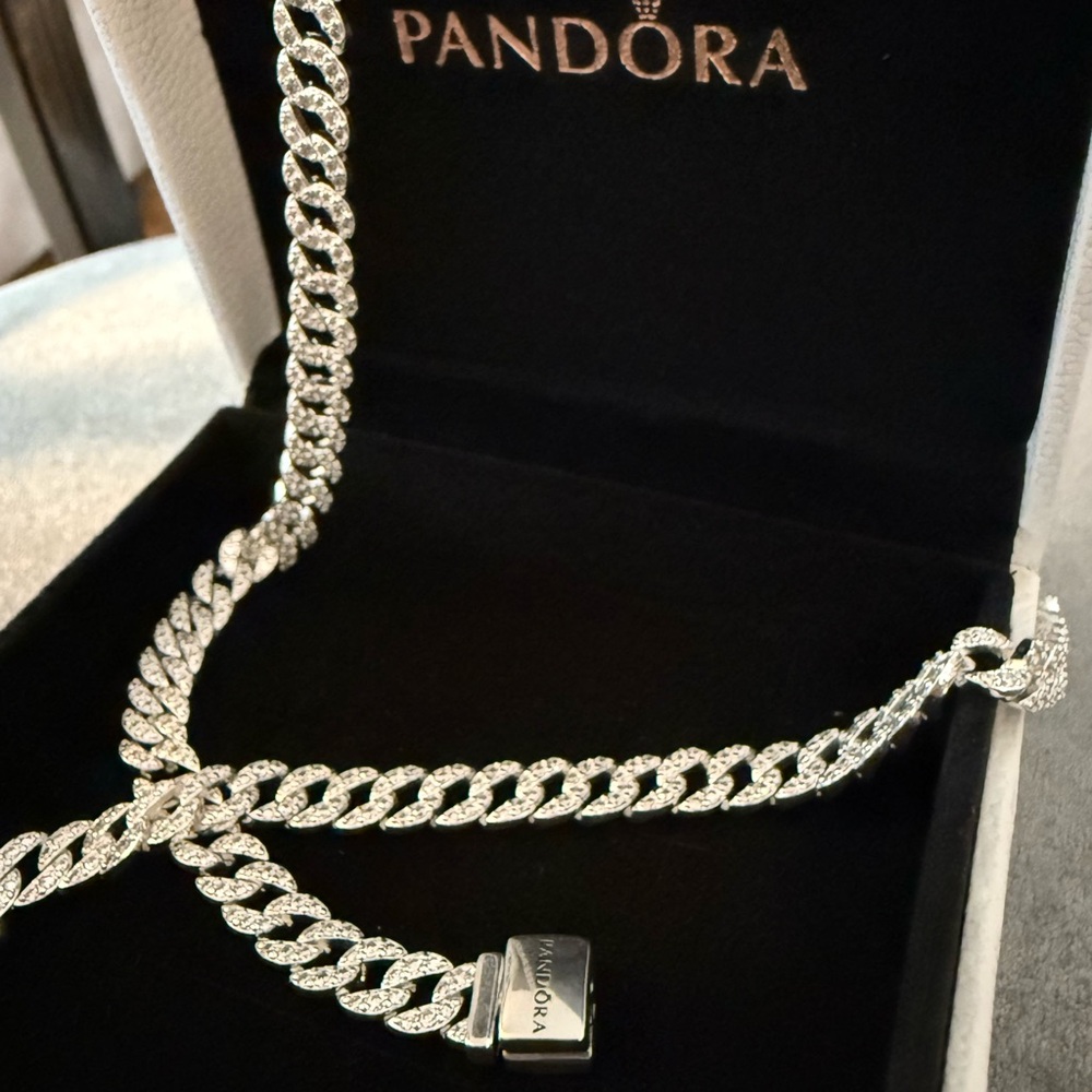 Pandora Sparkling Silver Necklace